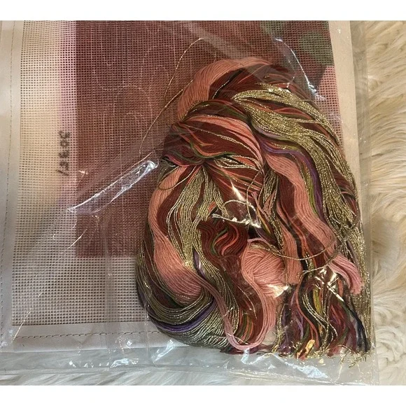 Candamar Something‎ Special Open Work Needlepoint Kit Oriental Fans 30351 NOS - Picture 3 of 4